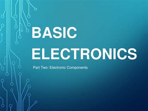 basic electronics ppt free download